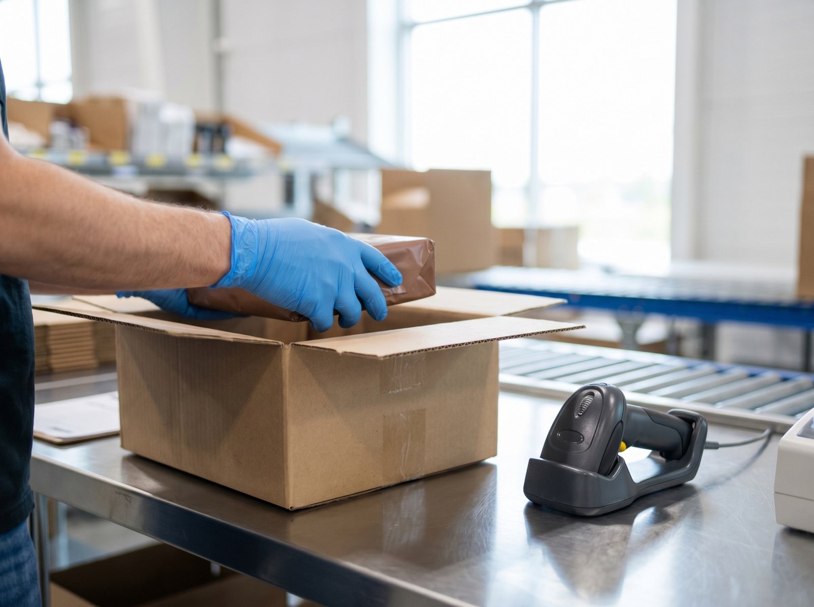 Packing station at an Inspire fulfillment facility