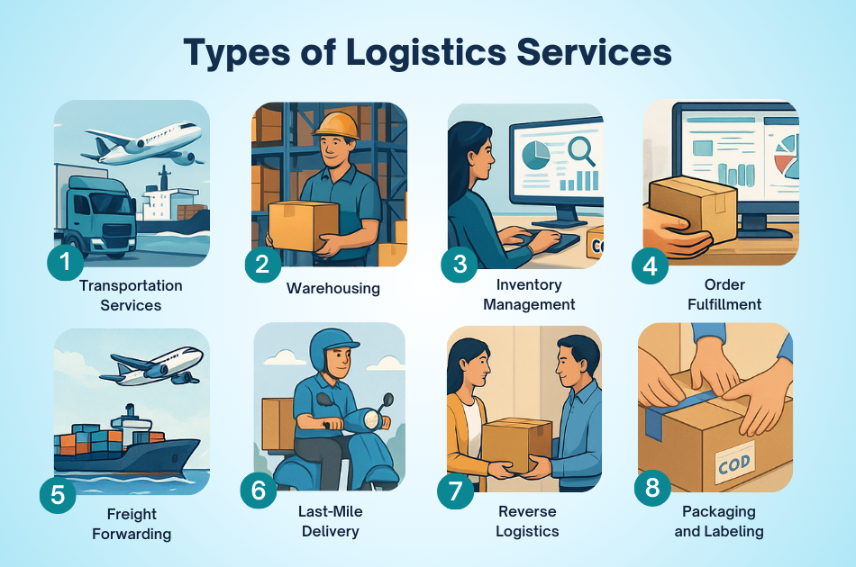 Types of logistic services
